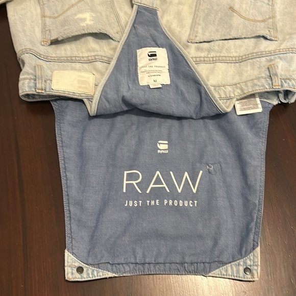 G-STAR RAW Arc Boyfriend Short Denim Distressed Shorts Overalls Women Size M - Picture 15 of 16